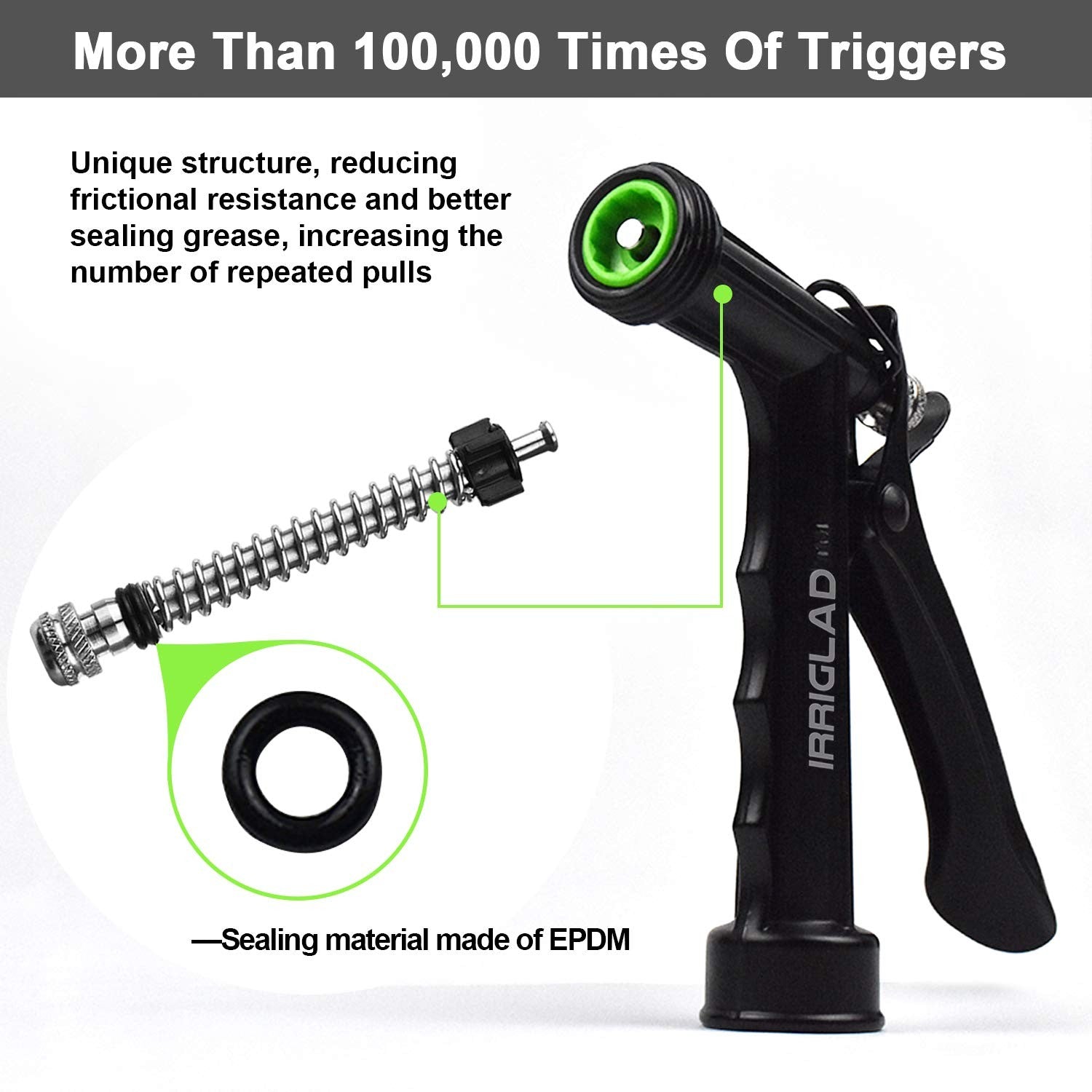 2 Pack Pistol Grip Garden Hose Nozzle High Pressure Adjustable Water Sprayer