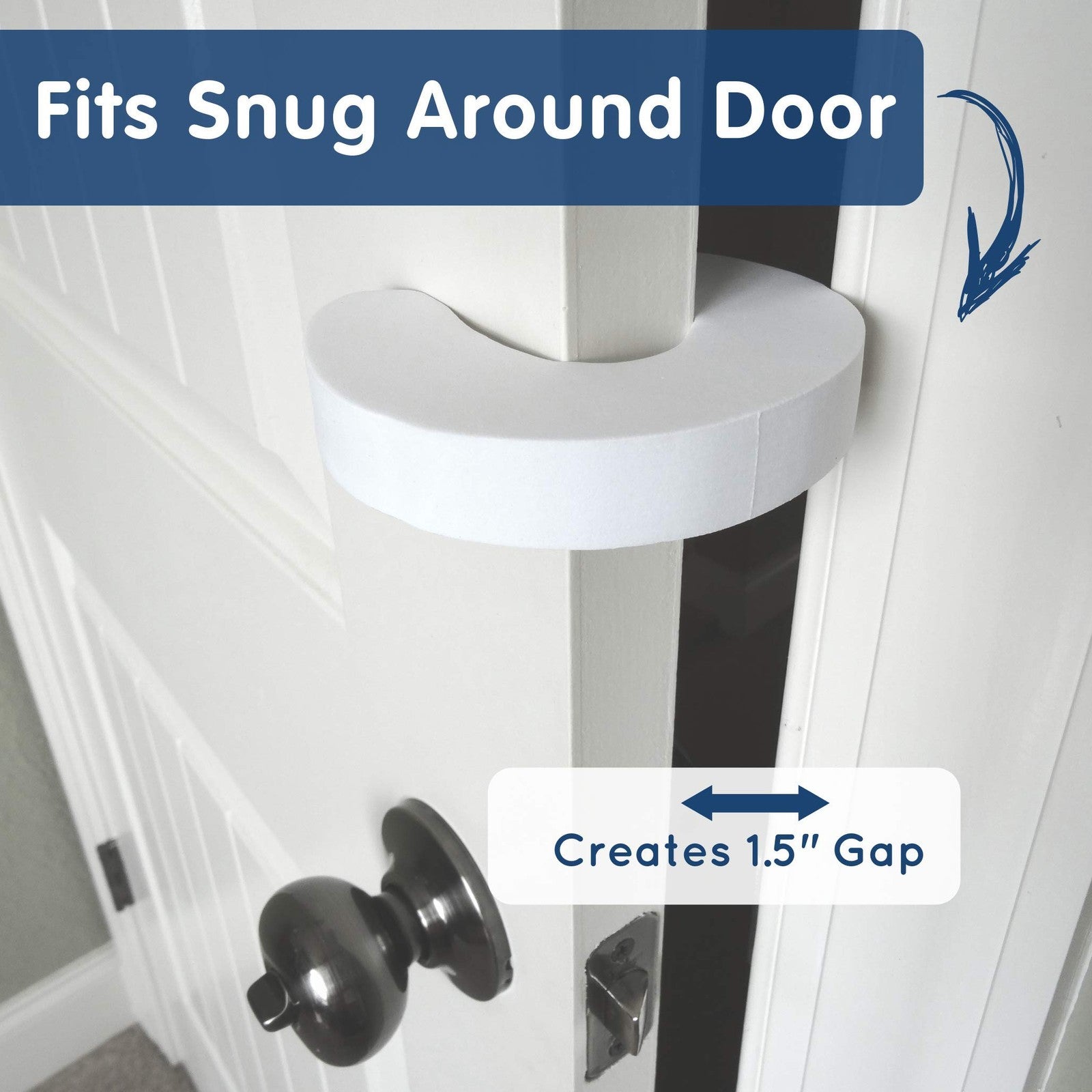 Wittle Baby Proofing Door Stopper  4pk Soft EVA Foam Finger Pinch Guard Prevents