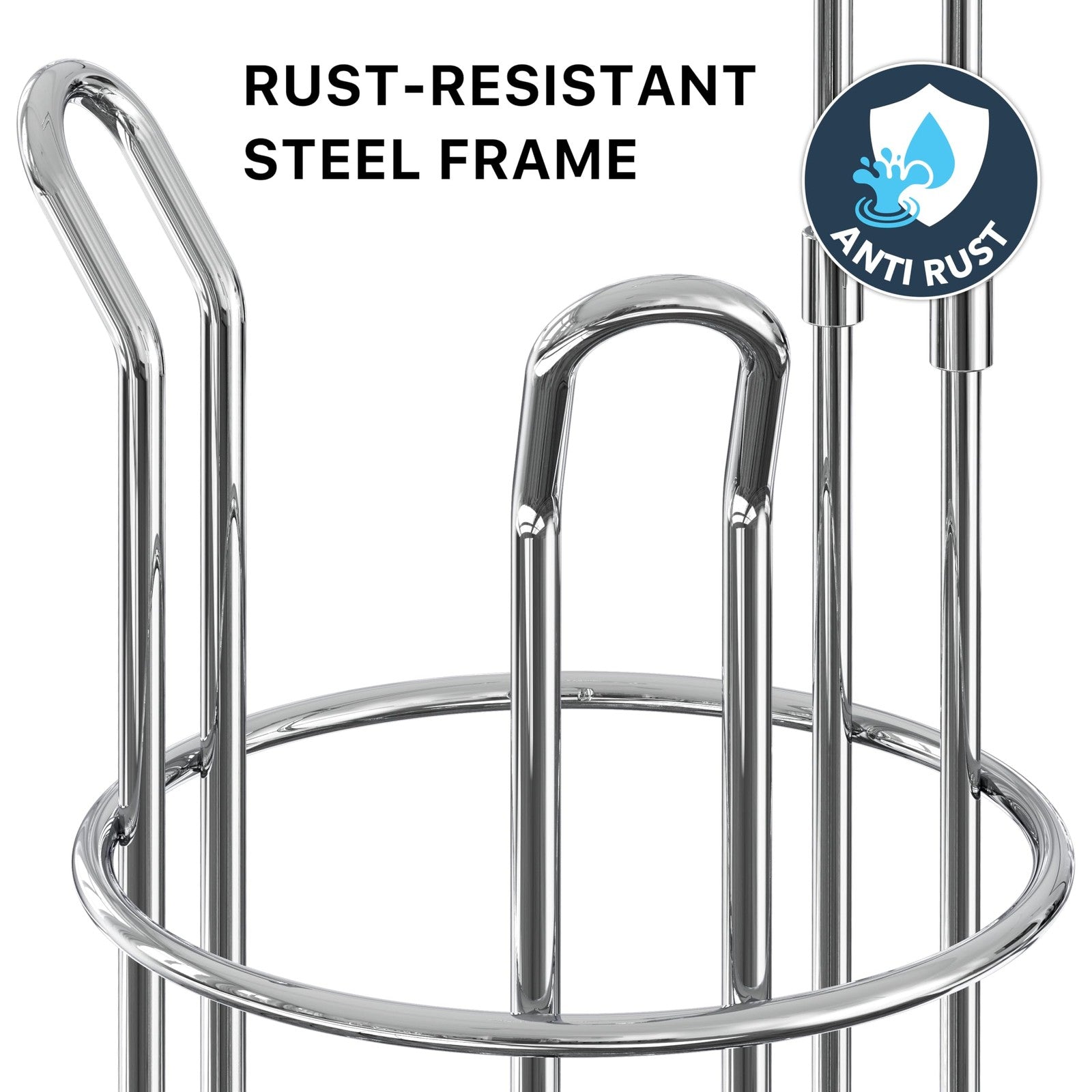 Simple Houseware Freestanding Toilet Paper Holder Stand Holds 4 Rolls Chrome