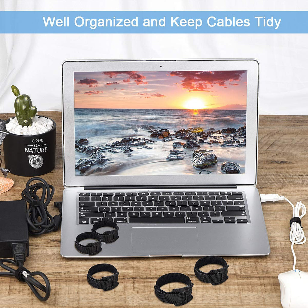 60 PCS 6 Inches Reusable Cable Ties, Adjustable Cord Straps Wire Organizer Cord