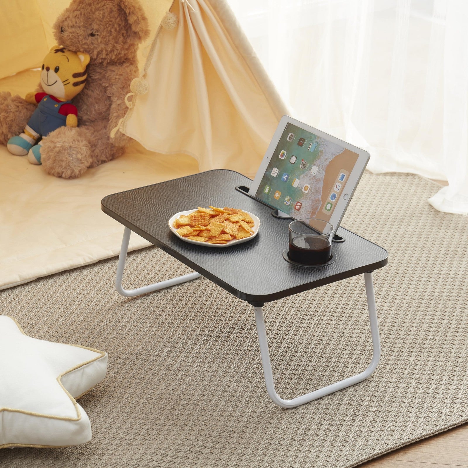 Laptop Bed Tray Table, Laptop Stand, Portable Lap Desks with Foldable Legs, Read
