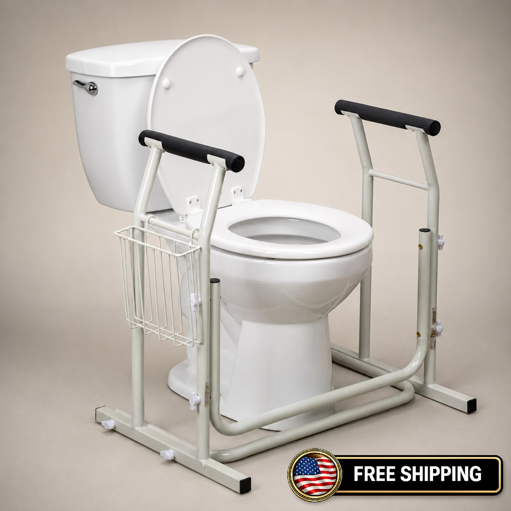 Toilet Safety Frame, Bathroom Grab Bar for Toilets, Freestanding Toilet Rail