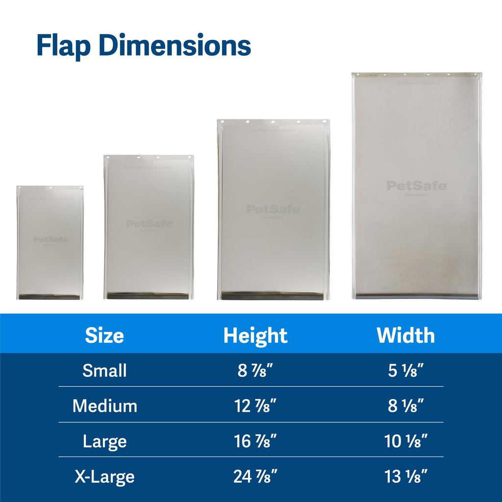 Medium Pet Door Replacement Flap Compatible w/ PetSafe Doors 8-1/8 x 12-7/8