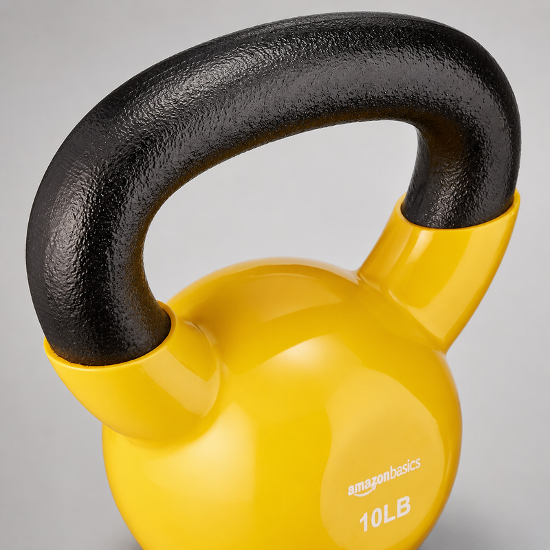 10LB Cast Iron Kettlebell Vinyl Coated Weight for Strength Training