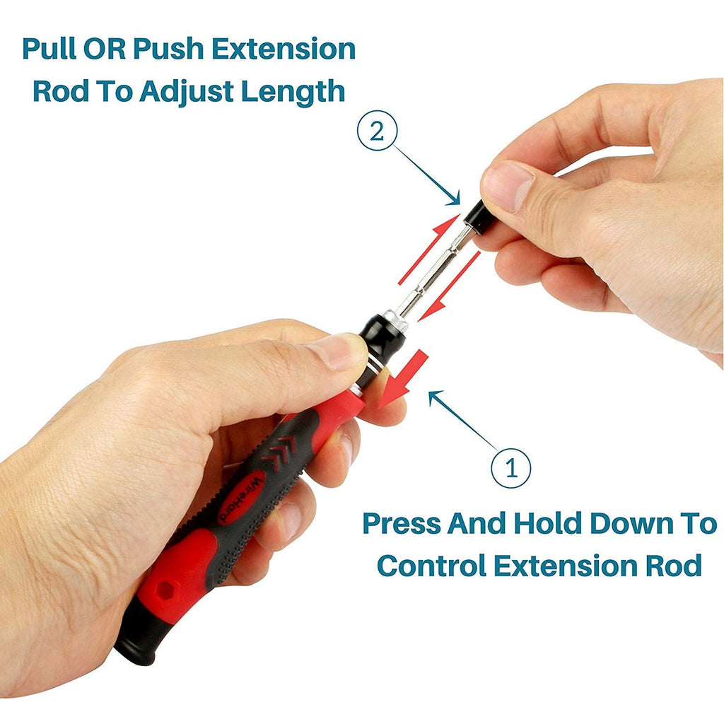 WIREHARD 62 in 1 Precision Screwdriver Set Magnetic Repair Tool Kit with Triwing