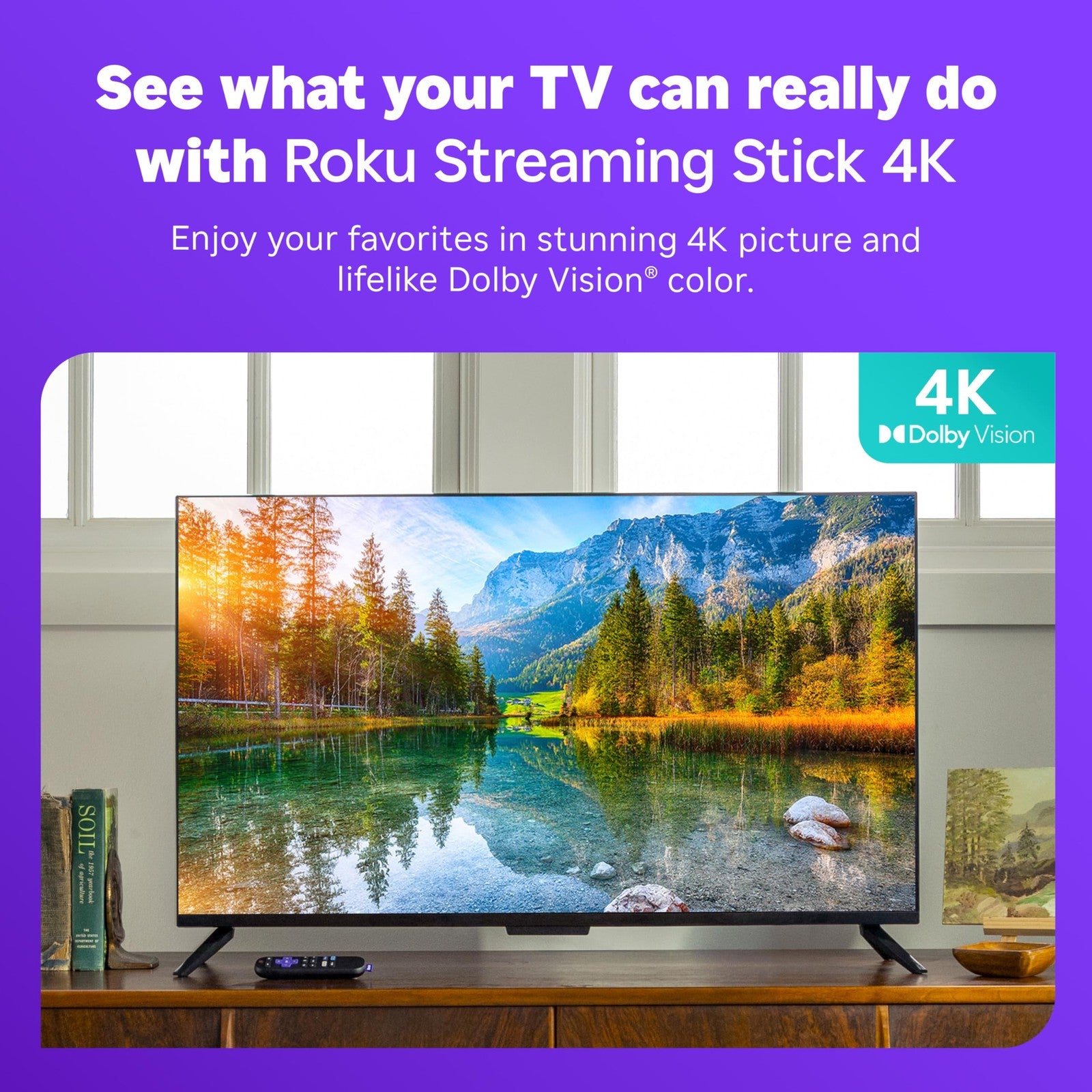 Roku Streaming Stick 4K - HDR & Dolby Vision  Streaming Device for TV with voice
