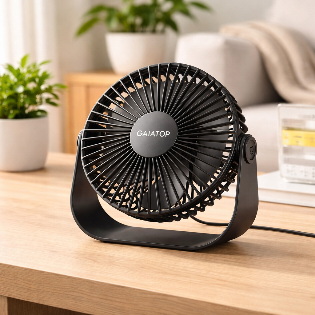 Gaiatop USB Desk Fan 3-Speed Quiet Cooling Portable Table Fan for Home Office