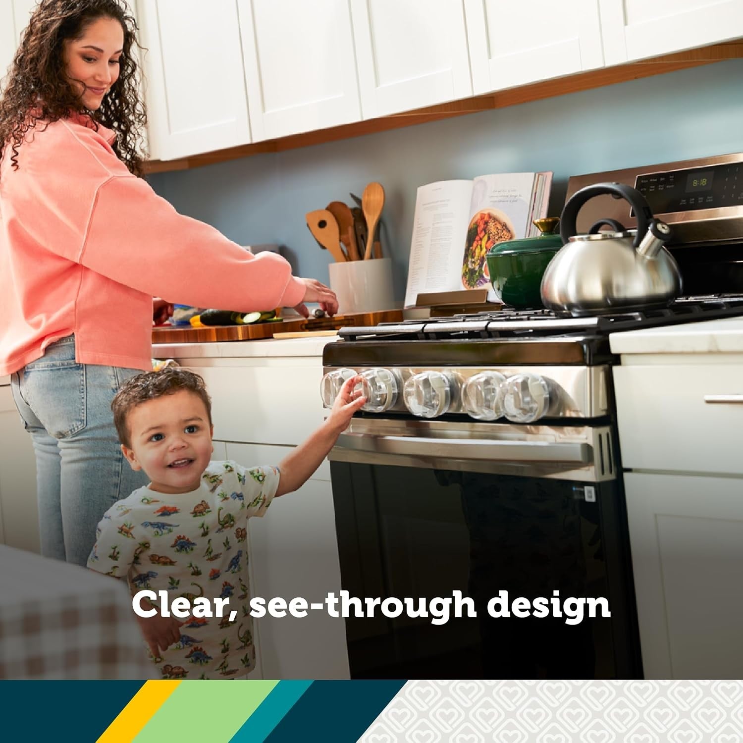 Safety 1st Child Proof Stove Knob Covers Clear 5 Pack Fits Most Gas Electric