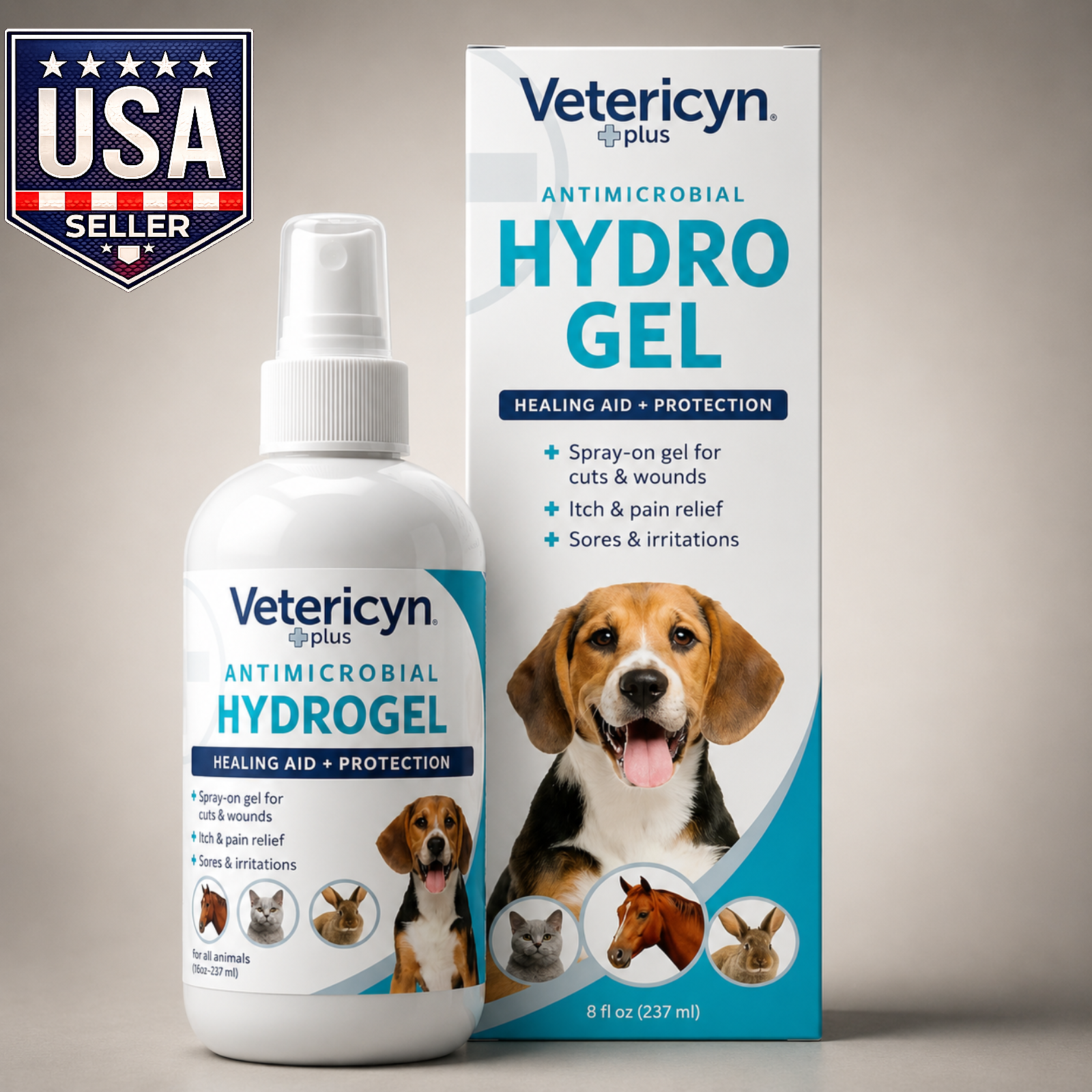 Dog Wound Care Hydrogel Spray 3oz Vetericyn Plus Healing Aid Itchy Skin Relief