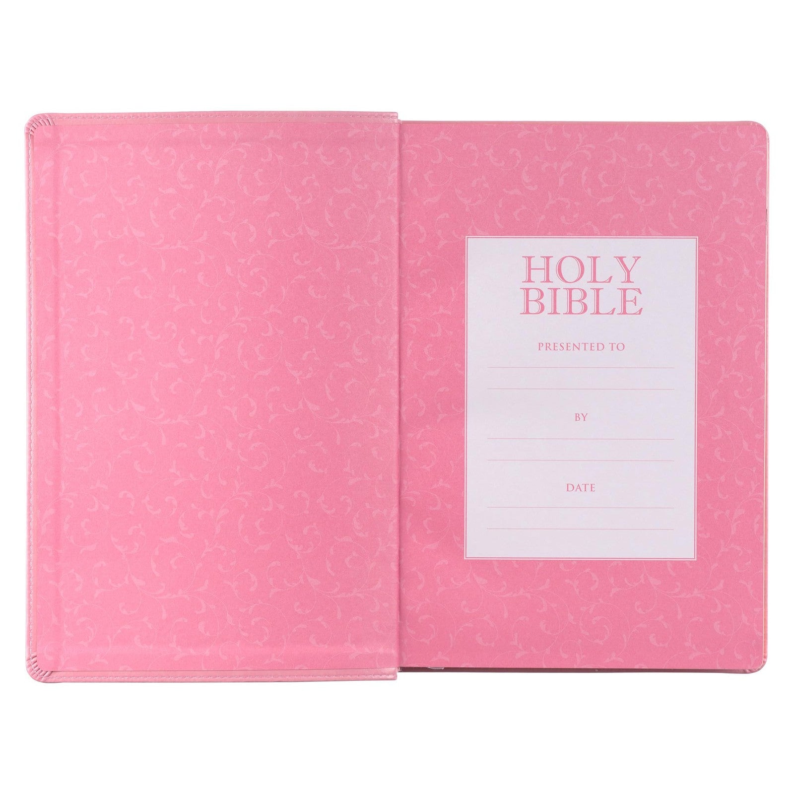 KJV Giant Print Bible Pink Faux Leather Thumb Index Easy Read Church Home