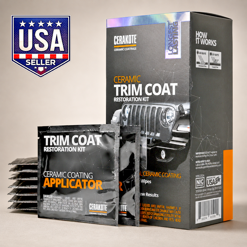 CERAKOTE Ceramic Trim Coat Kit Plastic Trim Restorer 200+ Washes Ceramic Coating