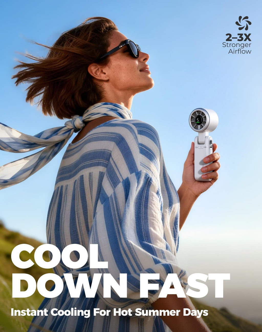 Diveblues Portable Handheld Turbo Fan 5 Gear Wind, Battery Operated Up to 12 hrs