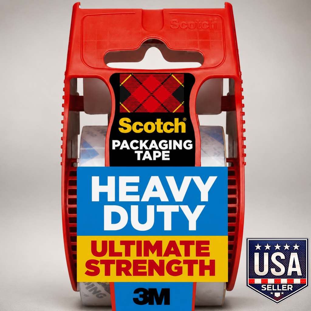 Scotch Heavy Duty Packing Tape w/ Dispenser 1.88 in x 27.7 yd Clear Roll