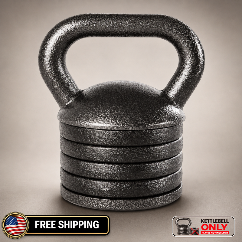 Apex Adjustable Kettlebell 20–50 lb Cast Iron Strength Training Home Gym