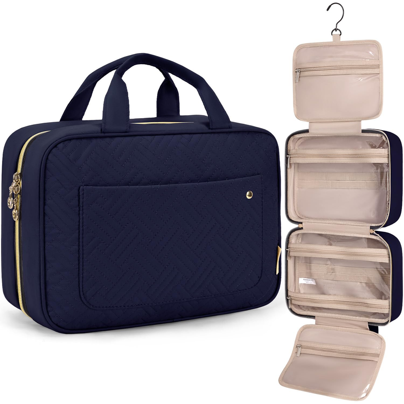 BAGSMART Travel Toiletry Bag Hanging Organizer Water Resistant Cosmetic Bag