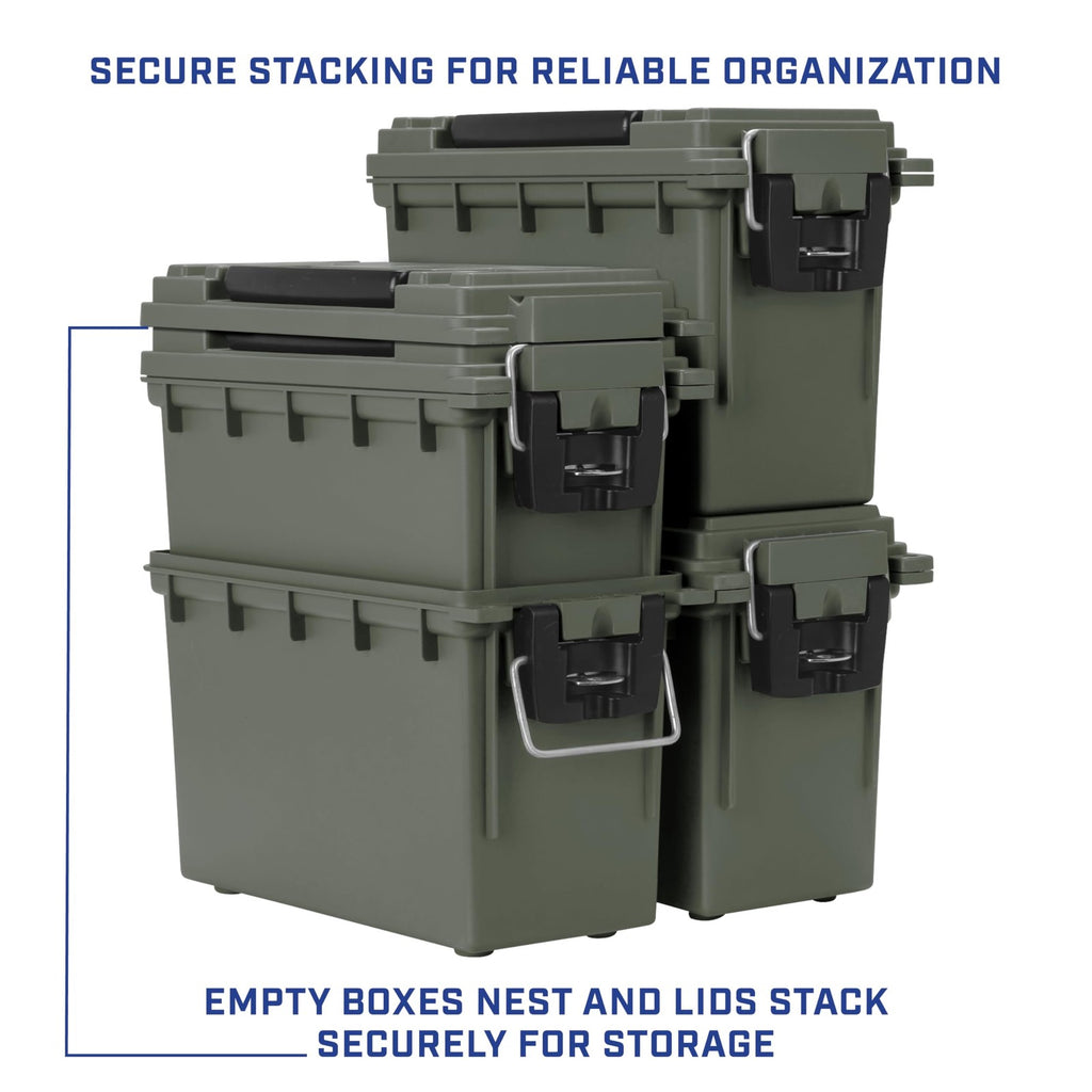 Sheffield .30 Cal Ammo Storage Box Stackable Lockable Water Resistant Case