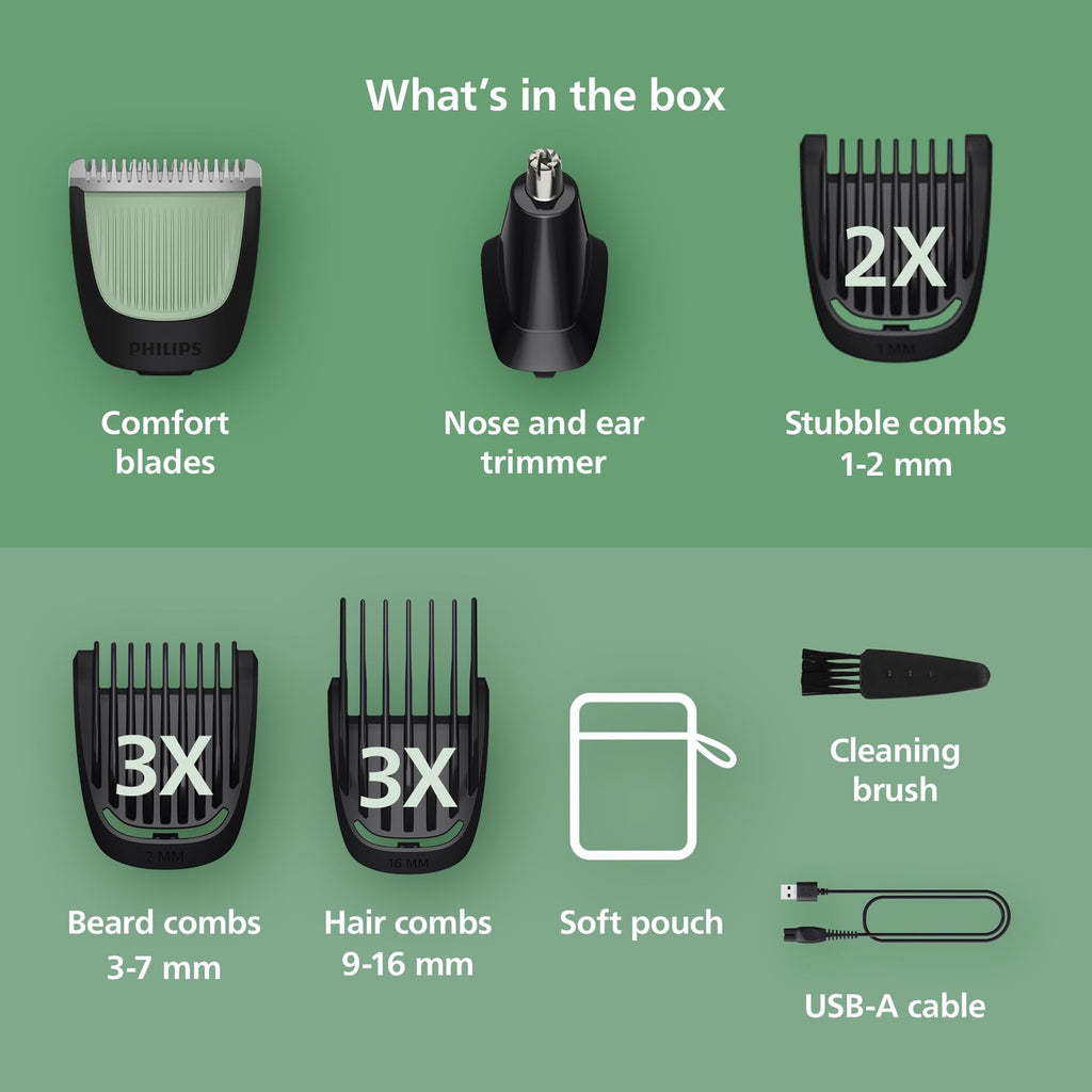 Philips Norelco 3000 13-in-1 Trimmer MG3919/50 Beard Hair Clipper USB Charging