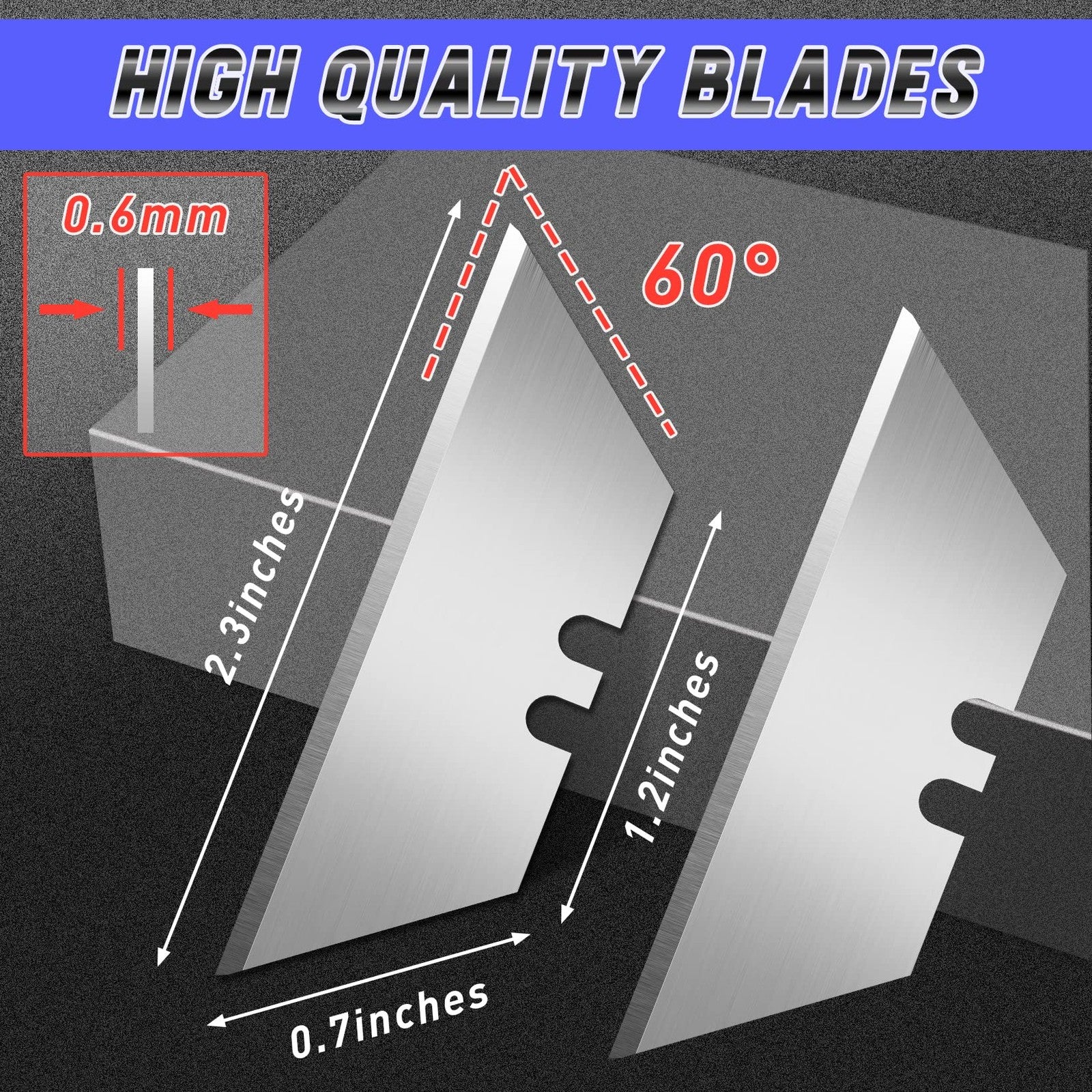 Folding Utility Knife Set 4Pc Box Cutter with 10 Extra Blades Razor Knife Kit