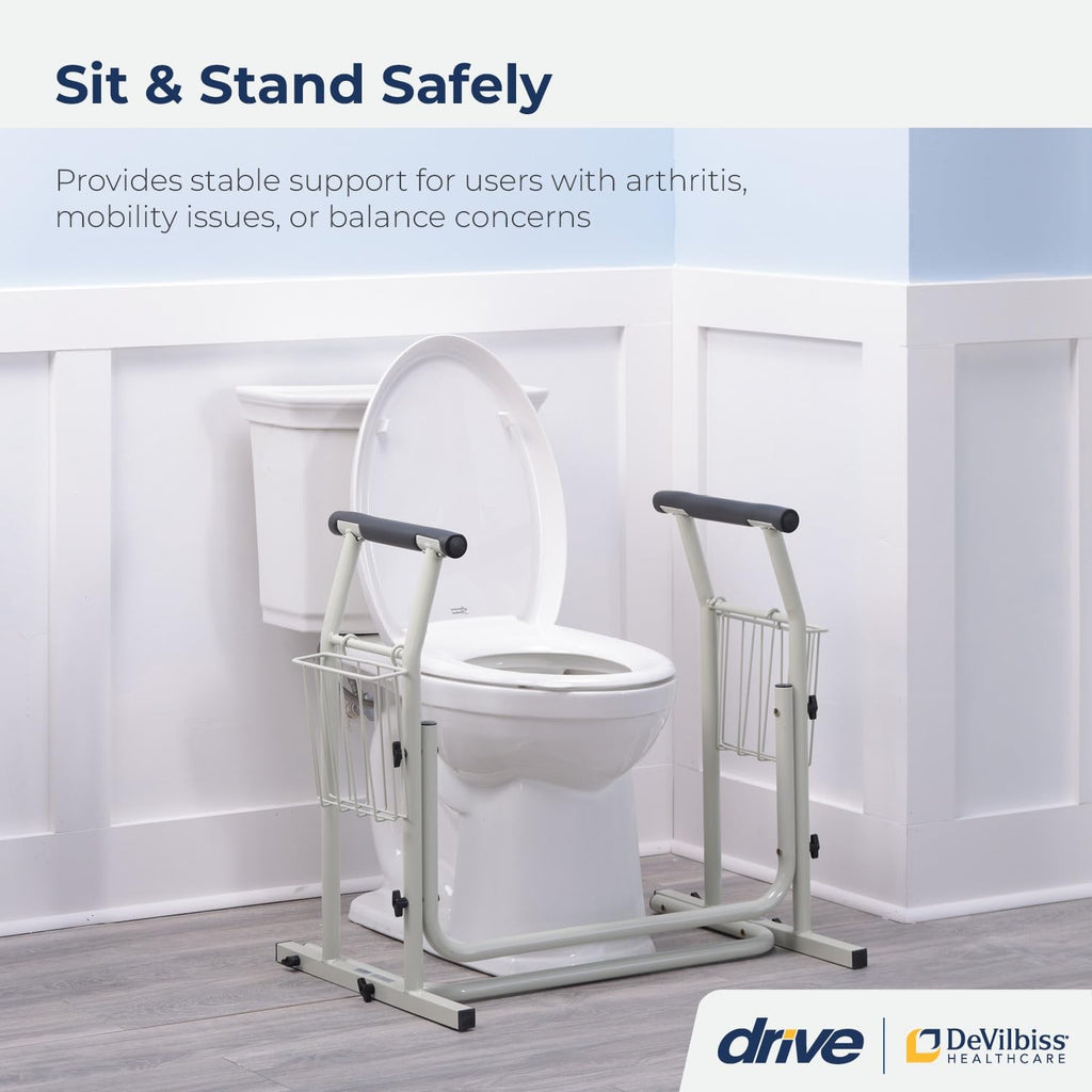Toilet Safety Frame, Bathroom Grab Bar for Toilets, Freestanding Toilet Rail