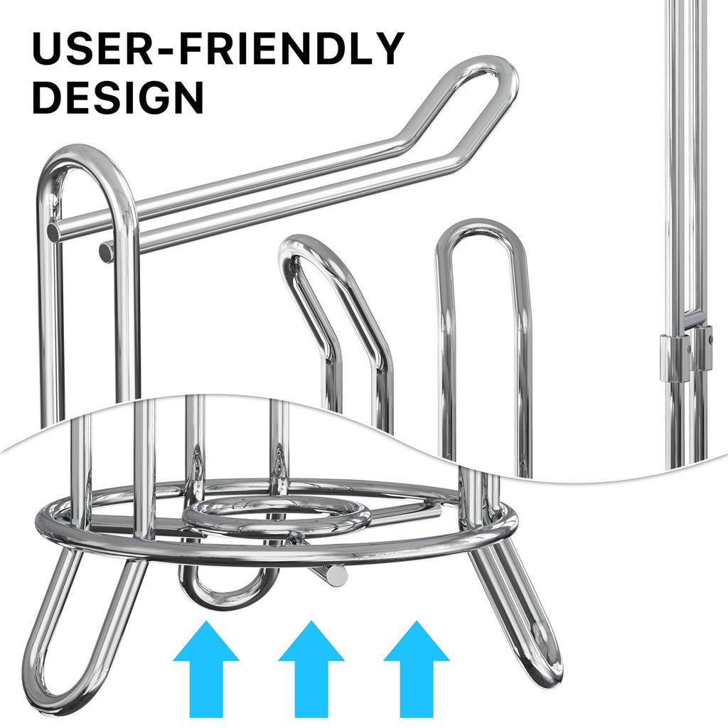 Simple Houseware Freestanding Toilet Paper Holder Stand Holds 4 Rolls Chrome