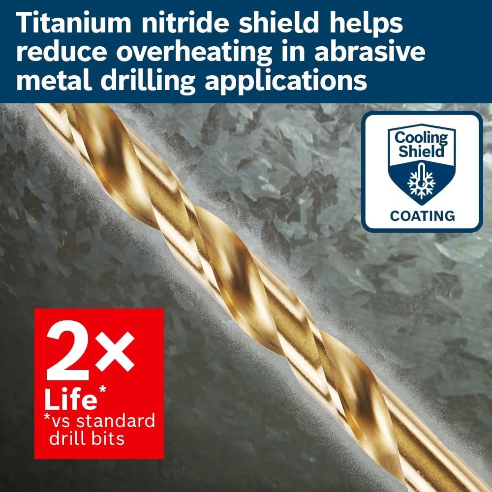 Bosch Impact Tough Titanium Drill Bit Set – 5Pc Impact Rated