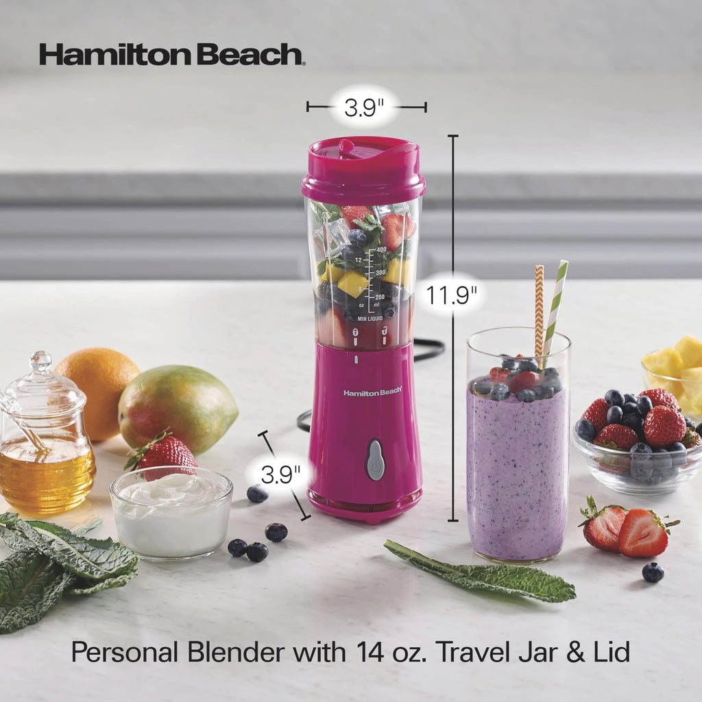 Portable Smoothie Blender 14oz Travel Cup Easy One-Touch Shakes Home Gym Office