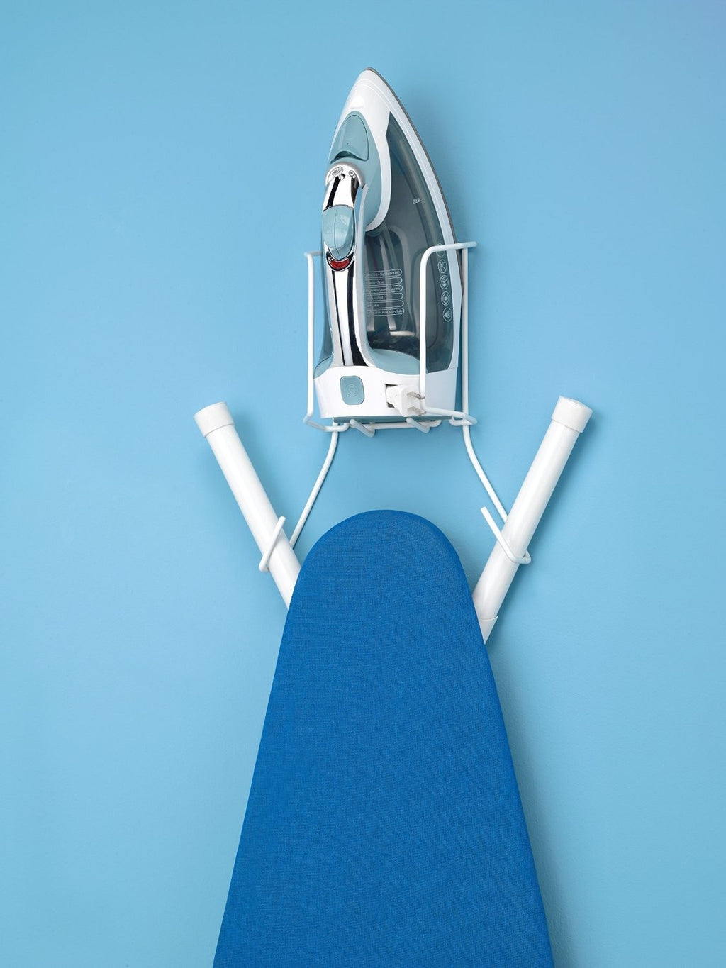 Wire Over The Door Ironing Caddy  Iron and Ironing Board Storage Organizer White