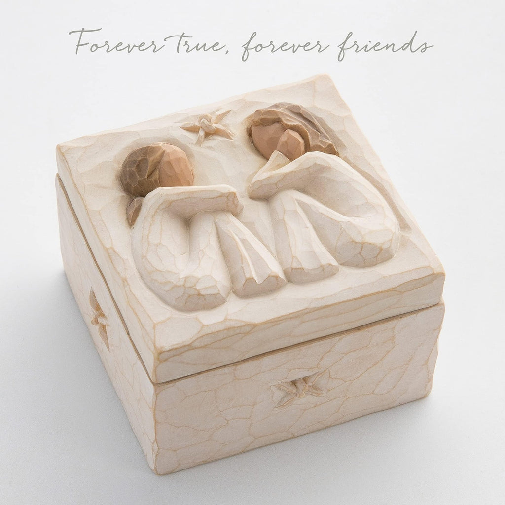 Willow Tree Friendship Keepsake Box Hand Painted Jewelry Storage Gift Home Decor