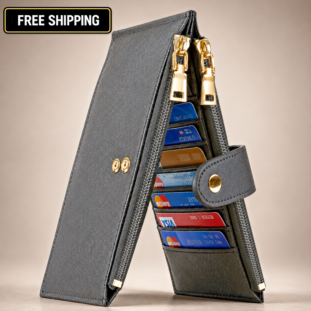 Travelambo RFID Blocking Large Bifold Wallet Multi Card Holder Black