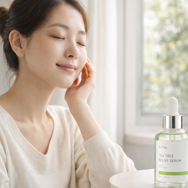 IUNIK Tea Tree Relief Serum – Tea Tree & Centella Asiatica Lightweight Vegan