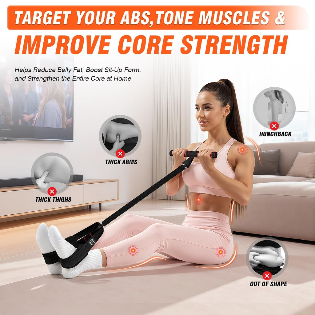 UZTUGG Pedal Resistance Bands with Handles Upgrade Women Exercise Bands Training