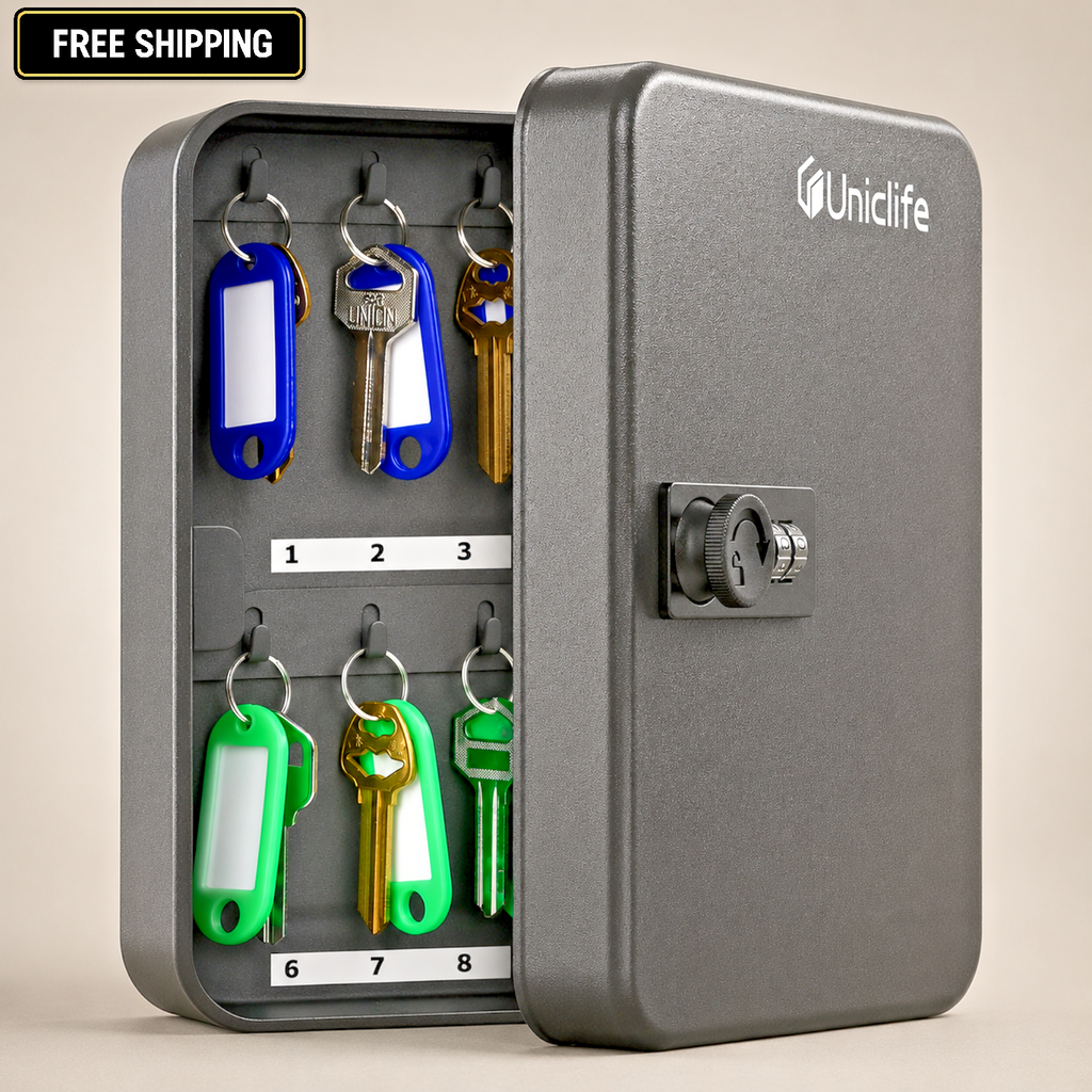 20 Position Key Cabinet with Combination Lock Resettable Black Digital Security