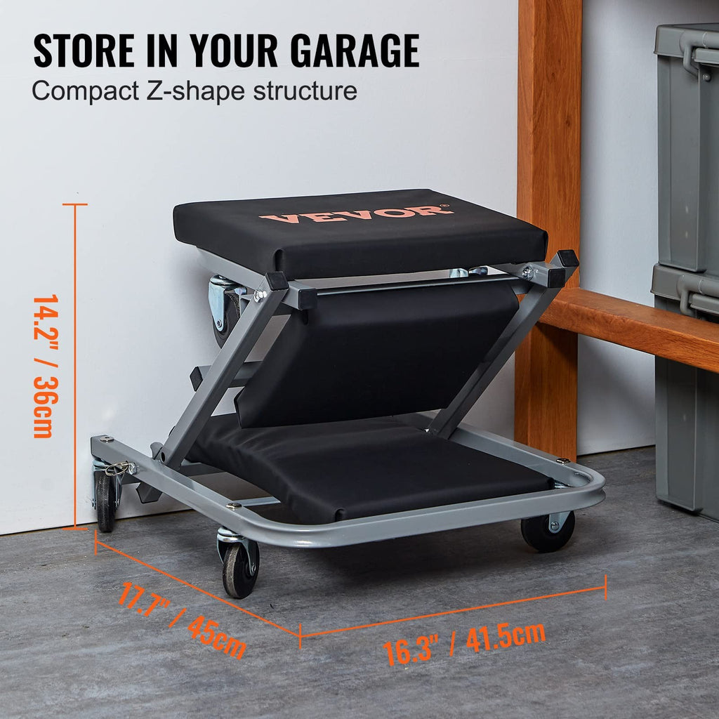 VEVOR Mechanic Creeper, Garage Gift, 36" Z Creeper Seat, 2 in 1 Mechanic Gifts,