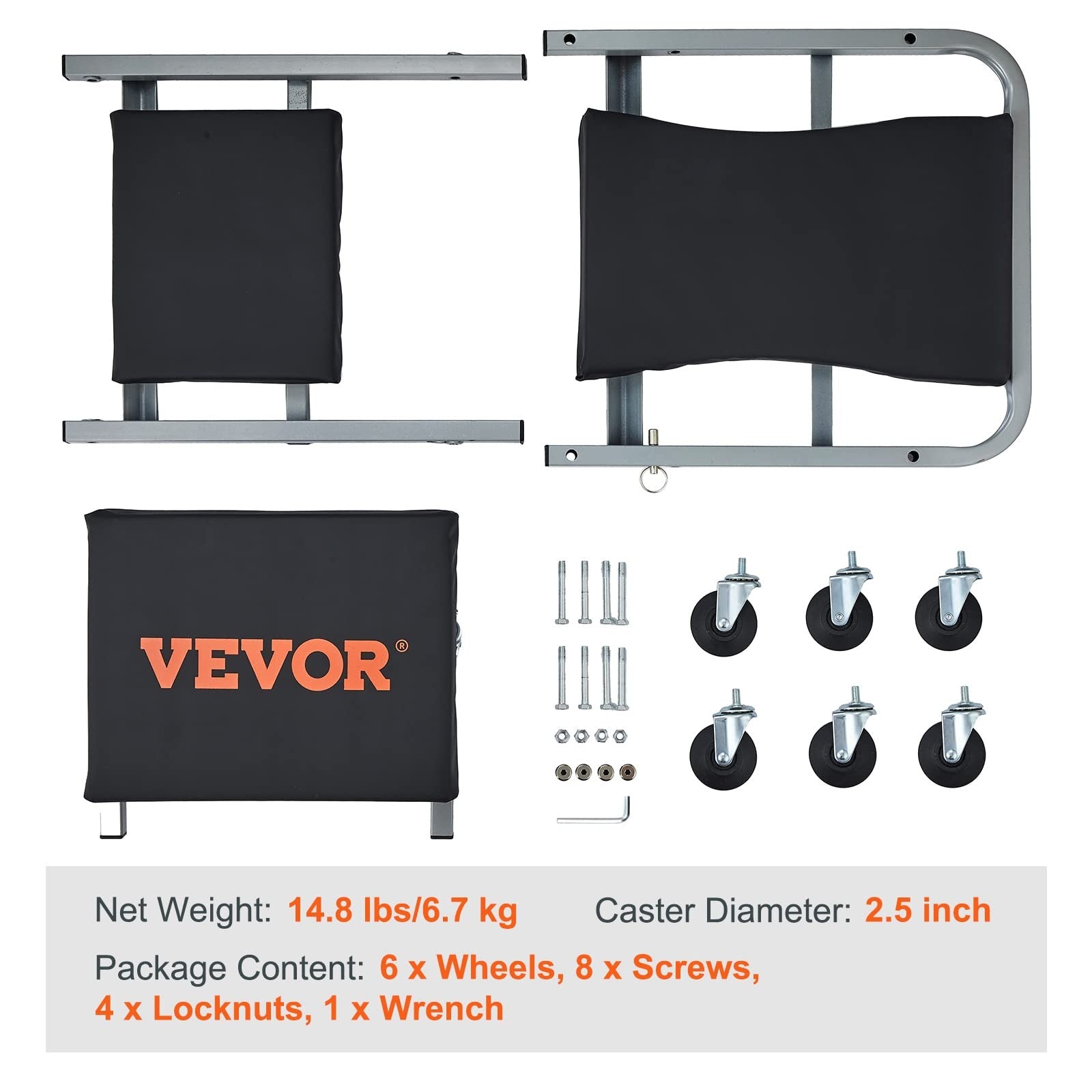 VEVOR Mechanic Creeper, Garage Gift, 36" Z Creeper Seat, 2 in 1 Mechanic Gifts,