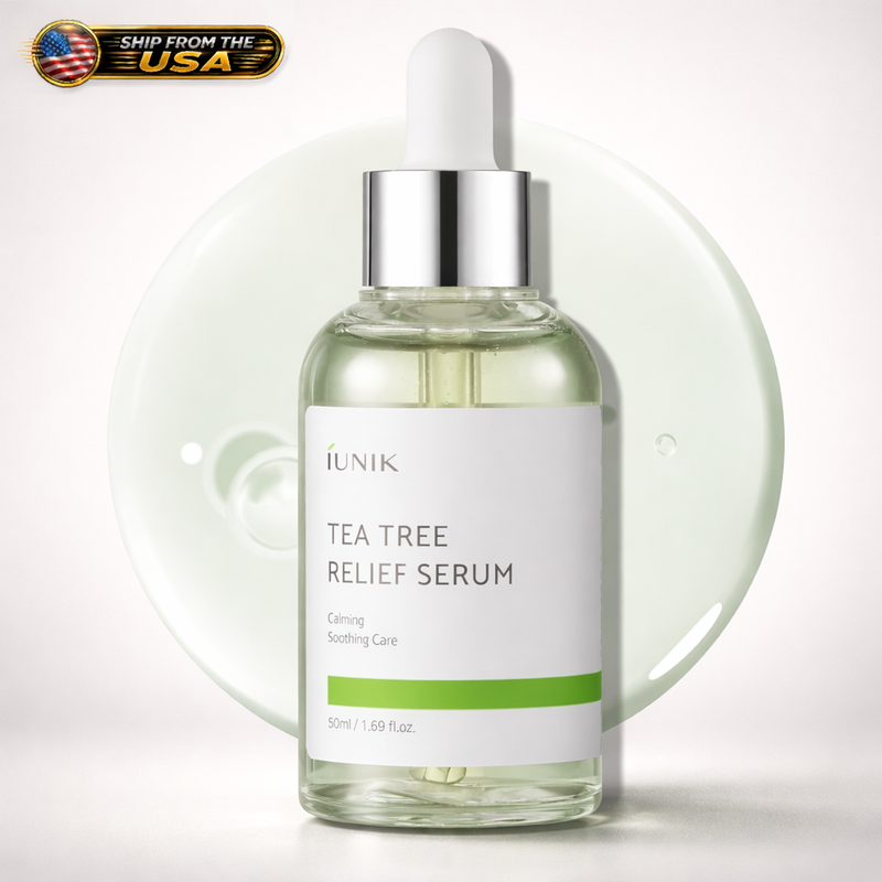 IUNIK Tea Tree Relief Serum – Tea Tree & Centella Asiatica Lightweight Vegan