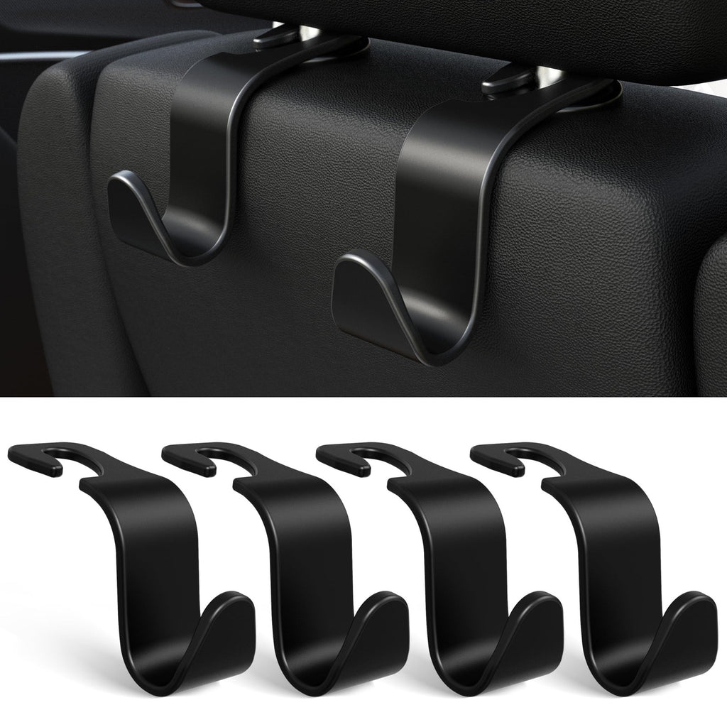 4-Pack Car Headrest Hooks, car Storage Organizer for Purses Handbags Groceries