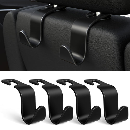 4-Pack Car Headrest Hooks, car Storage Organizer for Purses Handbags Groceries