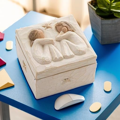 Willow Tree Friendship Keepsake Box Hand Painted Jewelry Storage Gift Home Decor