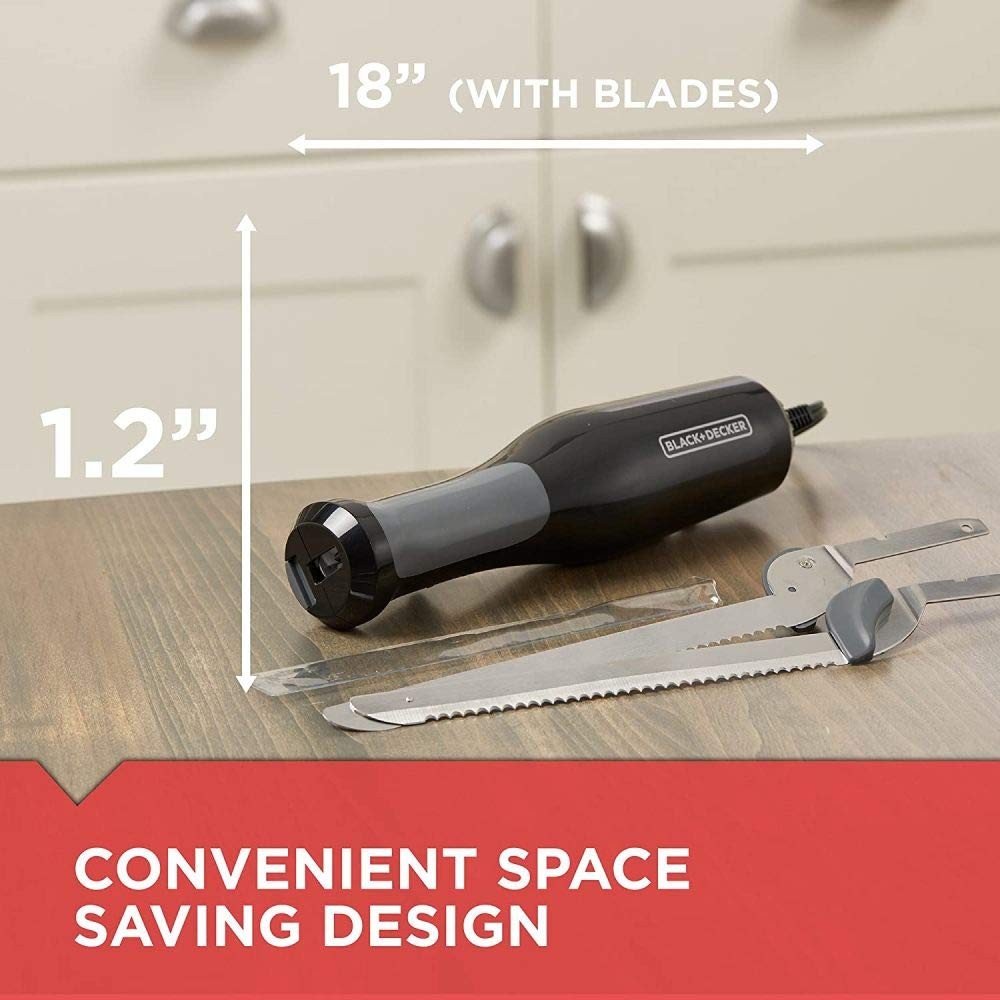 Black+Decker Comfort Grip Electric Knife with 7-Inch Stainles Steel Blade safety