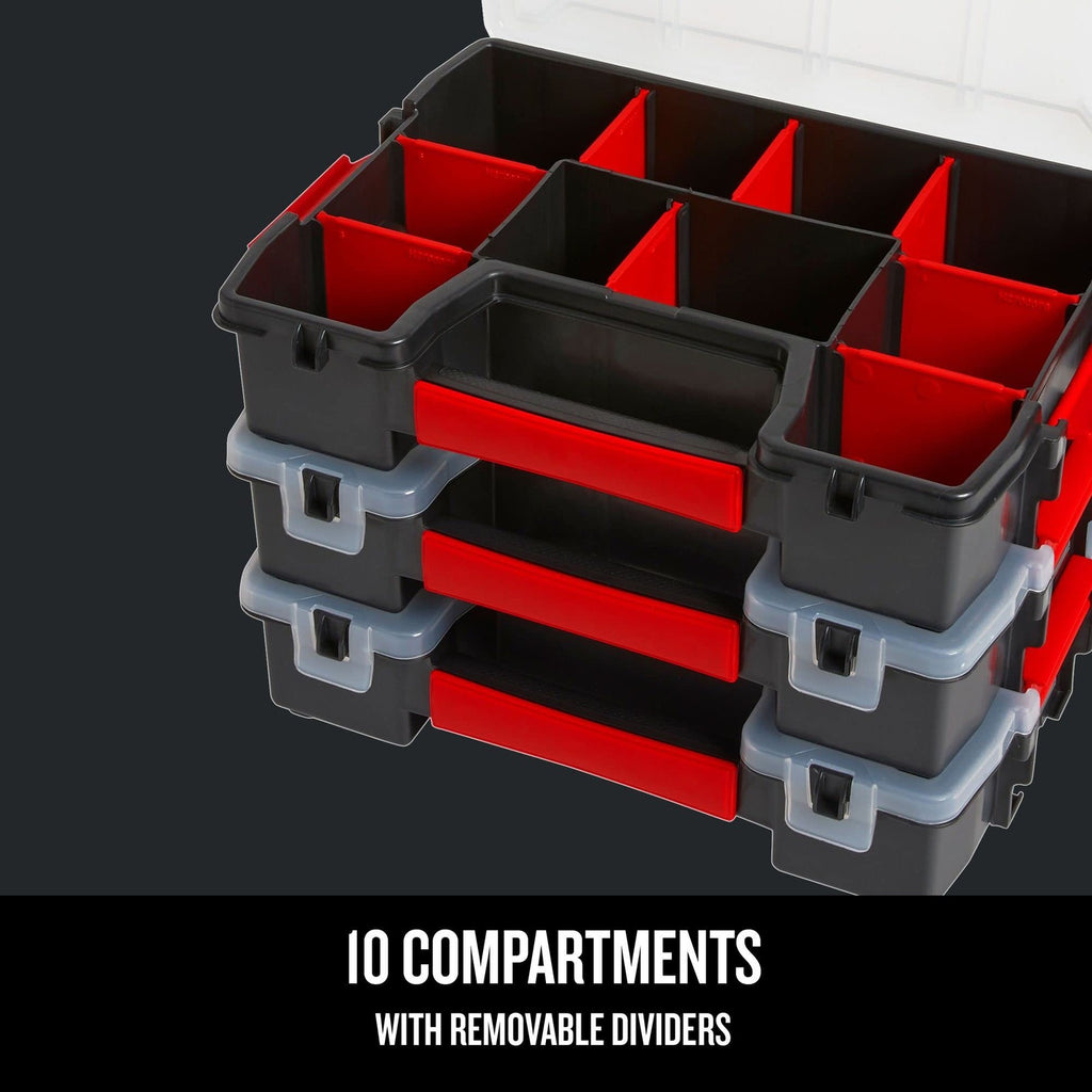 CRAFTSMAN 3-Pack 10-Compartment Small Parts Organizer Cases CMST60964M