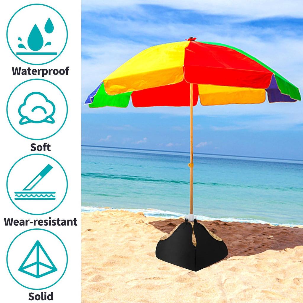Beach Umbrella Base Weight Sand Bag Heavy Duty Fillable Stand Anchor Outdoor