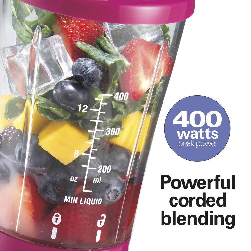 Portable Smoothie Blender 14oz Travel Cup Easy One-Touch Shakes Home Gym Office