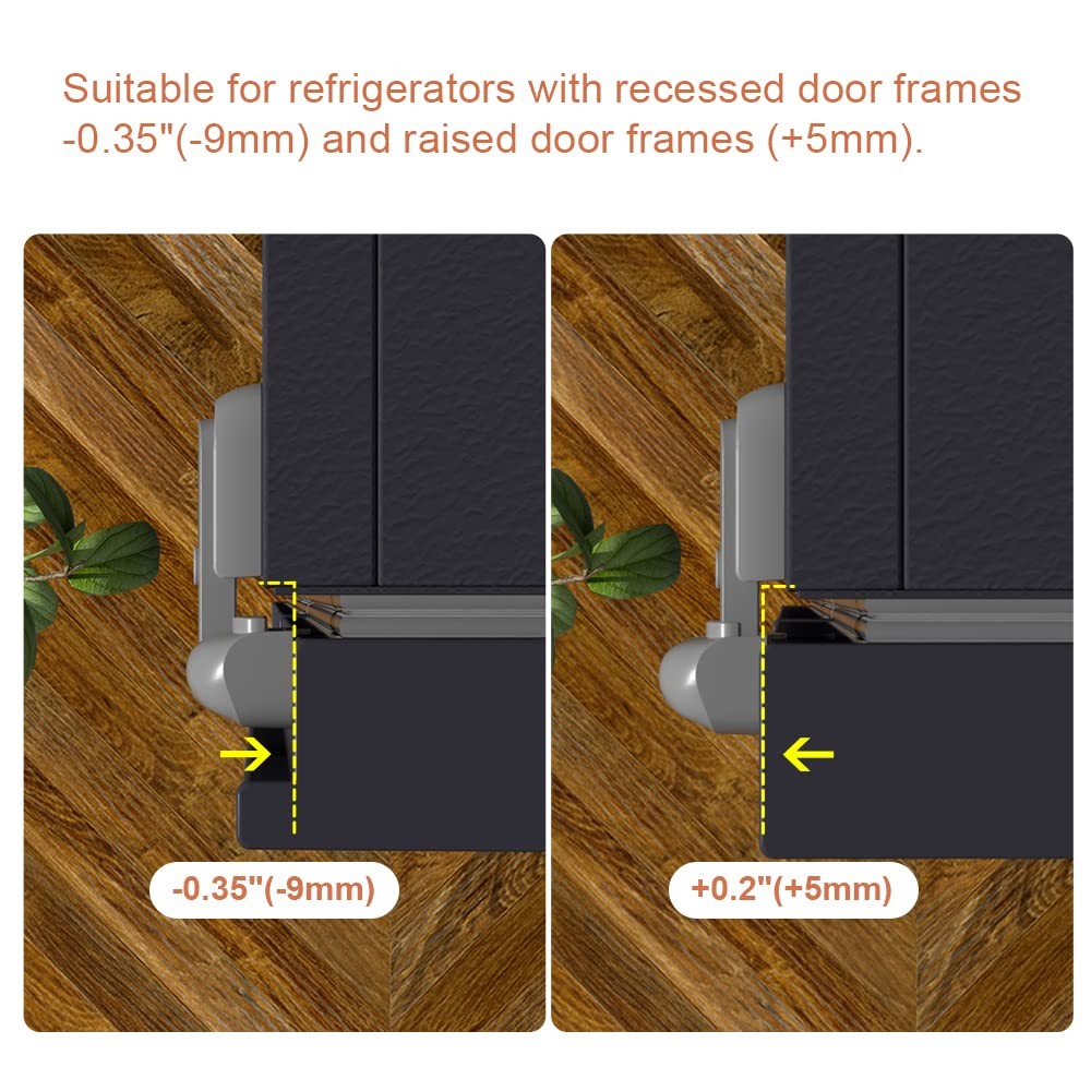 EUDEMON Child Proof Fridge Refrigerator Freezer Door Lock 1 Pack Gray No Drill