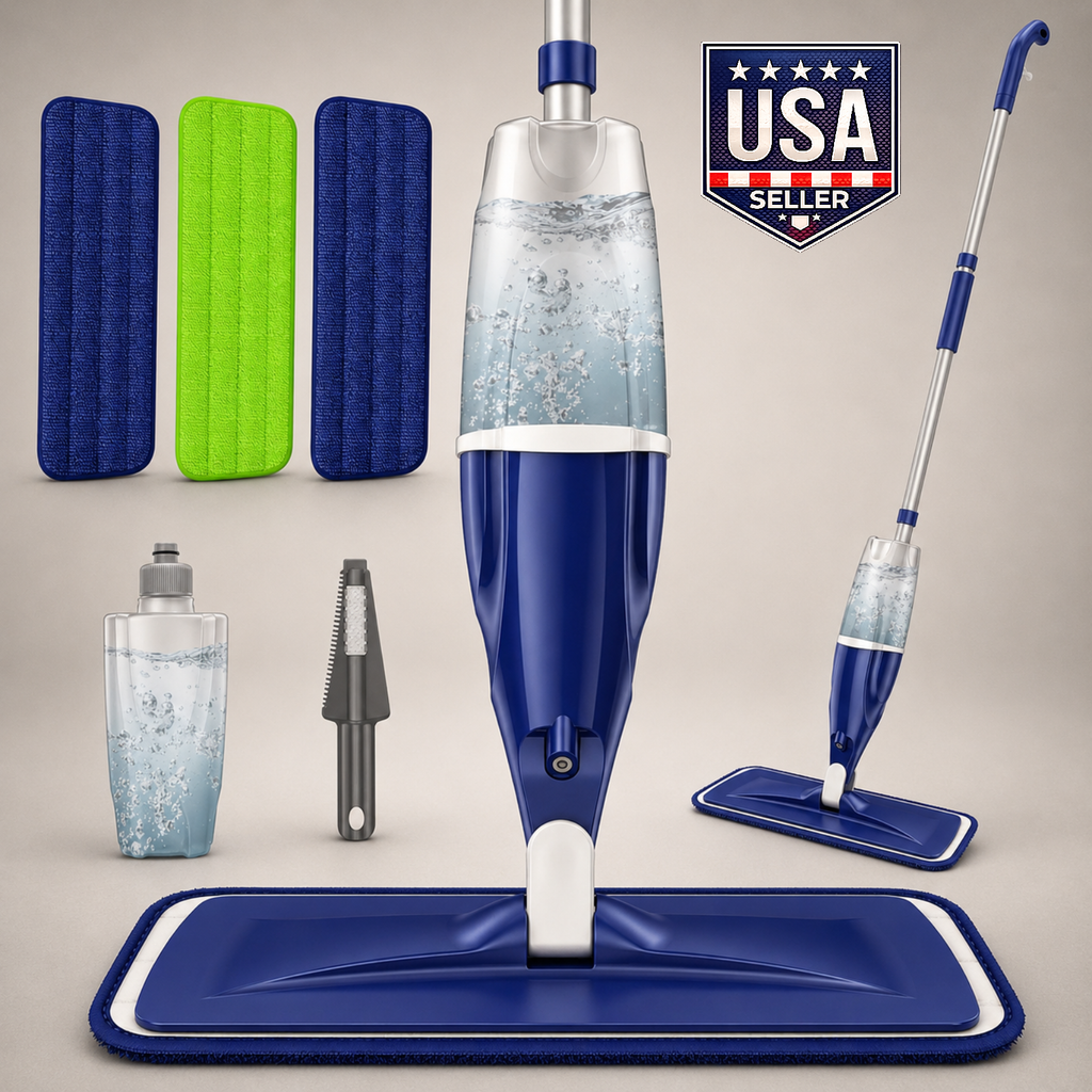 Spray Mop for Hardwood Tile Laminate Floors w/3 Reusable Microfiber Pads