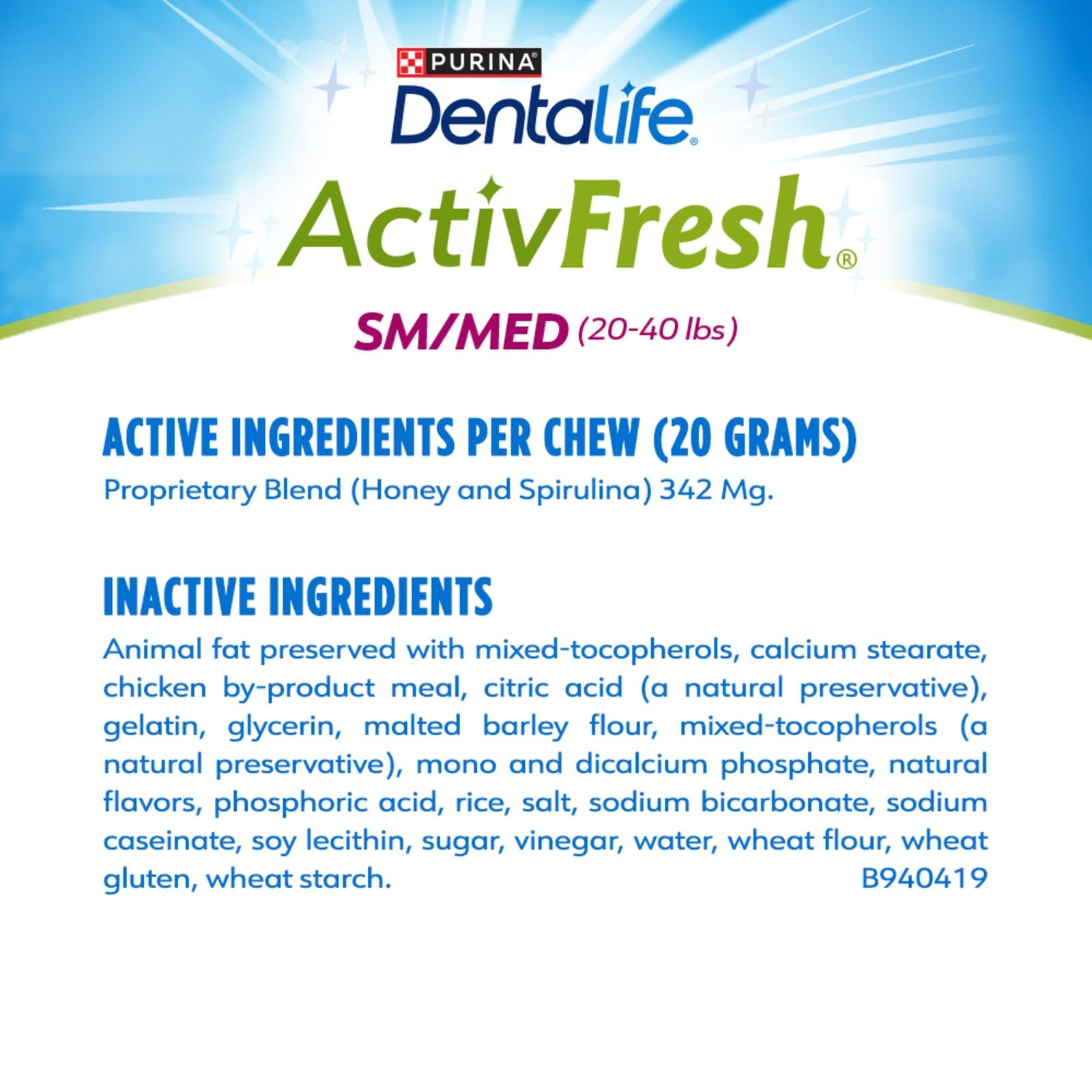 DentaLife ActivFresh Dog Chews for Small and Medium Dogs 20-40 lbs- Dental Chew