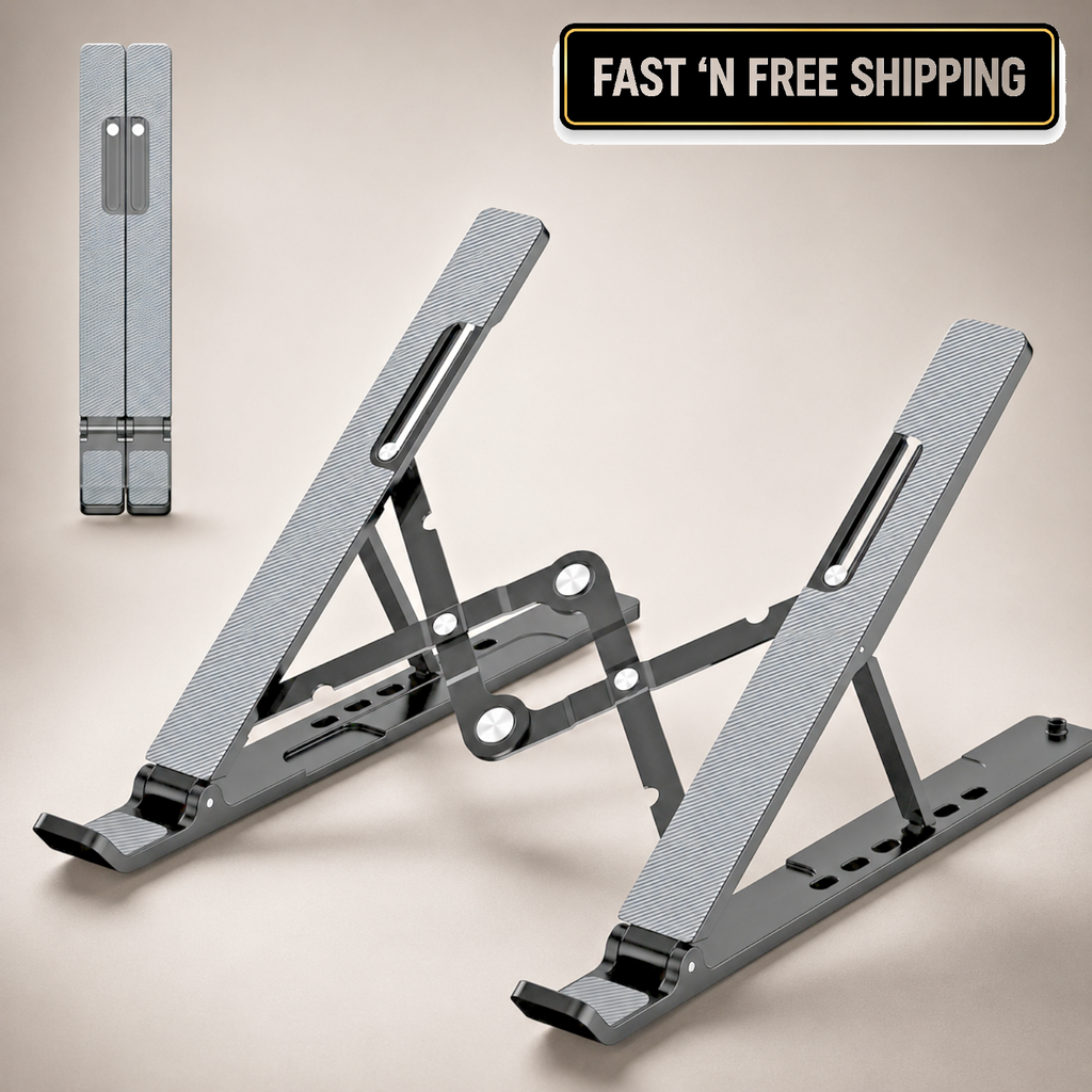 Adjustable Laptop Stand, Portable Laptop Riser for Desk, Abs+ Silicone, Foldable