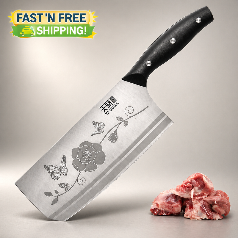 Meat Cleaver Knife 7.5in Chef Knife Heavy Duty Butcher Kitchen Tool