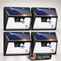 4 Pack 140 LED Solar Motion Sensor Lights Outdoor IP65 Waterproof Cool White