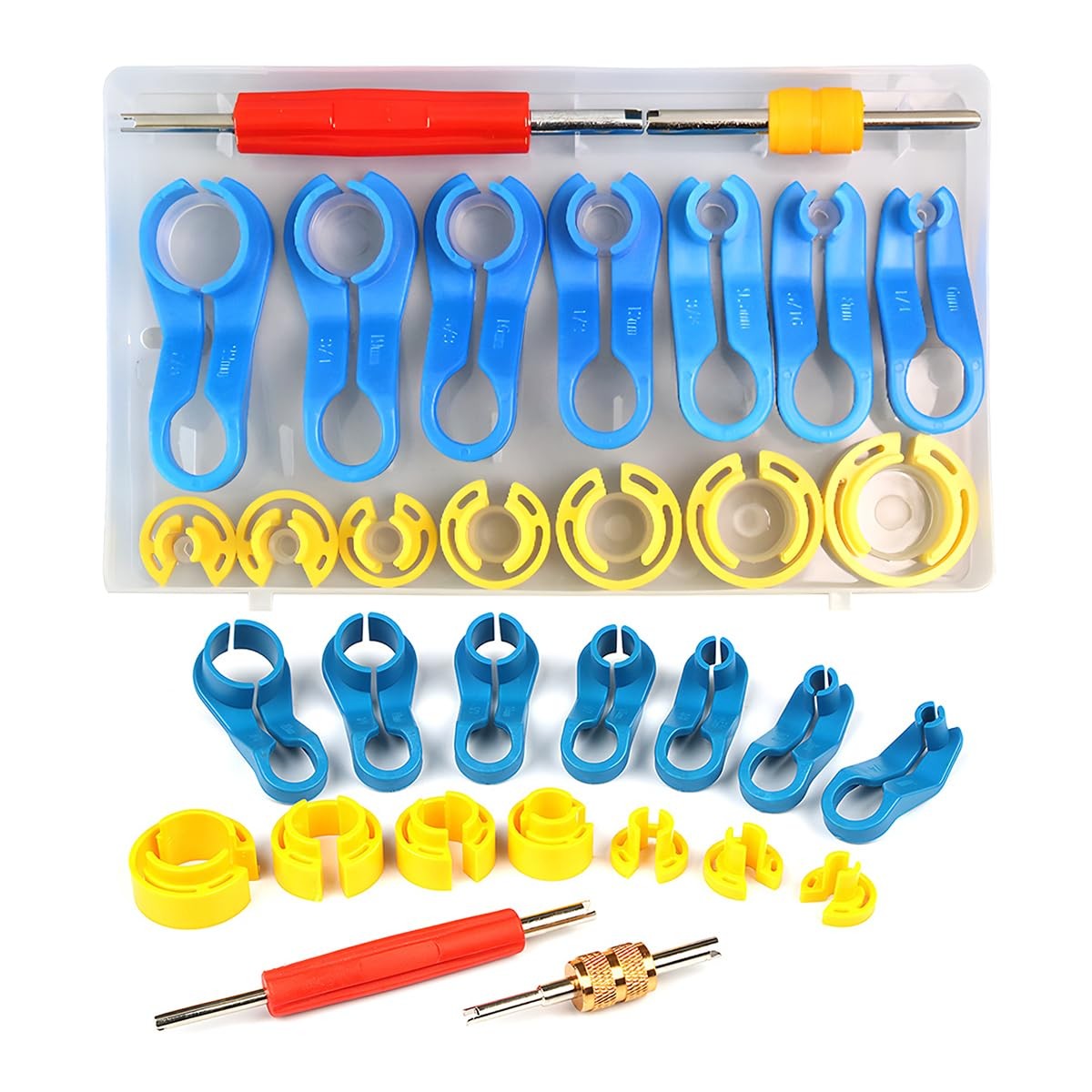 AUCELI AC Fuel Line Disconnect Tool Set 16Pc Automotive Hose Removal Repair Kit