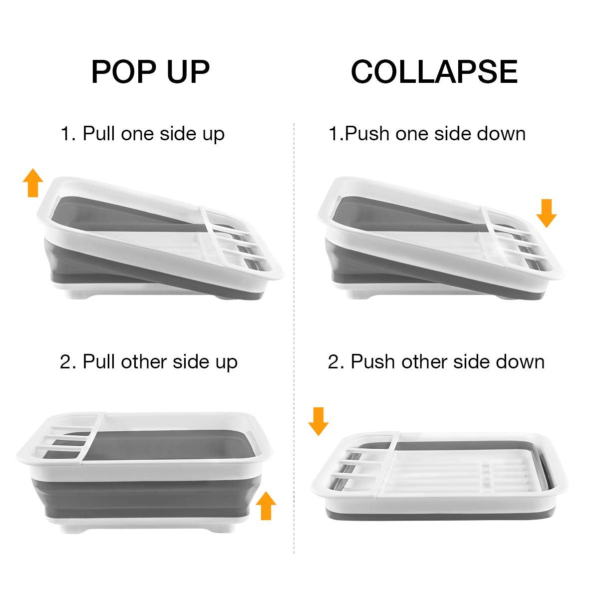 Collapsible Dish Drying Rack Portable Dinnerware Drainer Organizer - Kitchen RV